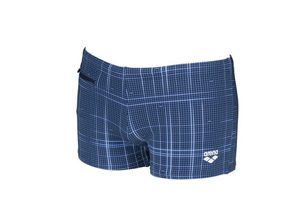 Arena M Printed Checks Short navy-multi 105