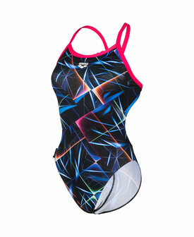 Arena W Swimsuit Challenge Back Allover black-multi-rose 34