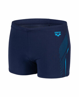 Arena M Swim Short Graphic navy-turquoise 85