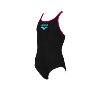 Arena G Biglogo Jr Swim Pro Back One Piece black-freak-rose 8-9