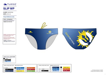 Turbo (2XL) waterpolobroek zew triton FR95/D7/2XL