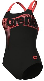 Arena W Wake Swimsuit Swim Pro Back black-calypso coral 48